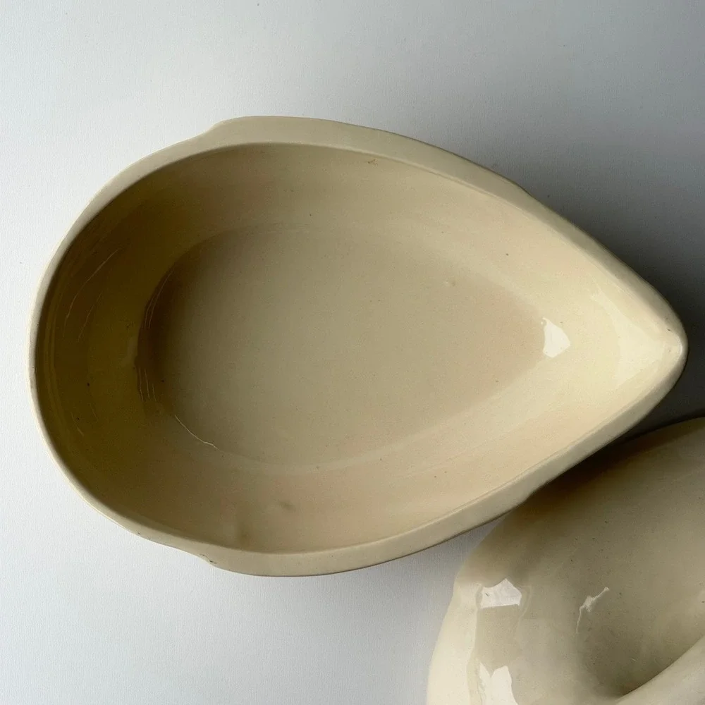 Vintage‎ Duck Tureen Covered Dish Cream Farmhouse Ceramic Cottagecore Country